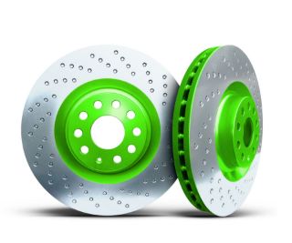 Picture of 2024 Ford Bronco Badlands XBRAKES SMART SLOT KRYPTONITE GREEN Front Rotor X23061901E