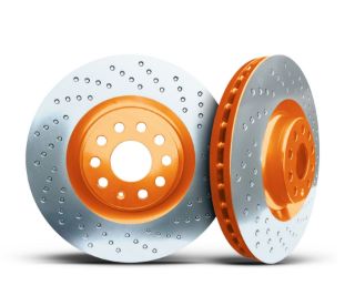 Picture of 2012 Cadillac CTS Premium XBRAKES SMART SLOT ORANGE Front Rotor X11091466O